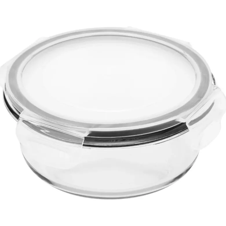 Pojemnik szklany 400 ml okrągły lunchbox Altom Fresh żaroodporny hermetyczny