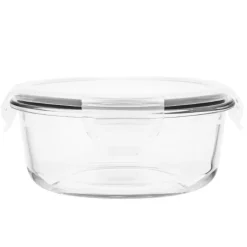 Pojemnik szklany 400 ml okrągły lunchbox Altom Fresh żaroodporny hermetyczny