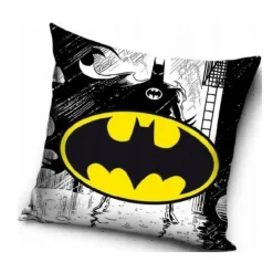 Poszewka dwustronna velvetowa dla dzieci 40x40 cm na jaśka Batman realistyczny wzór BAT 201004