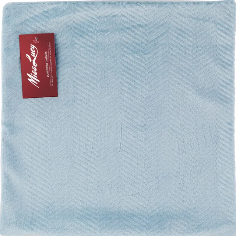 Poszewka 40x40 na poduszkę jaśka Miss Lucy Metallic niebieska dekoracyjna
