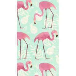 Ręcznik plażowy 70x150 gruby chłonny mikrofibra flamingi wz29