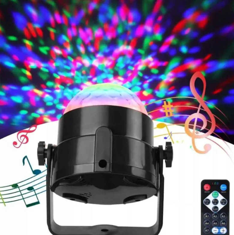 Reflektor dyskotekowy kolorowa lampa laser pilot KR 1013