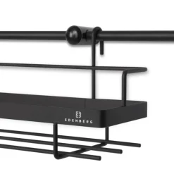 Reling kuchenny czarny Edenberg EB 8516 półka metalowa 16 elementów
