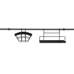 Reling kuchenny czarny Edenberg EB 8516 półka metalowa 16 elementów