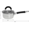 Rondel 0.5 L garnek stalowy 12 cm Kinghoff KH-1253 z pokrywką na indukcję