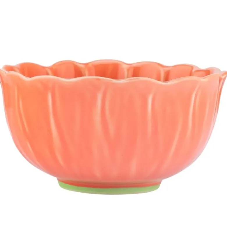 Salaterka ceramiczna 550 ml Altom Kwiat do zupy deserów koralowa
