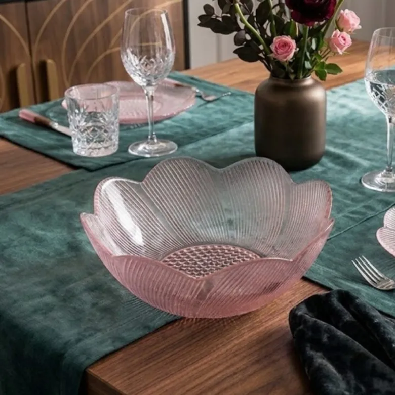 Salaterka 16 cm do przekąsek różowa w kształcie kwiatu Mariella Florina
