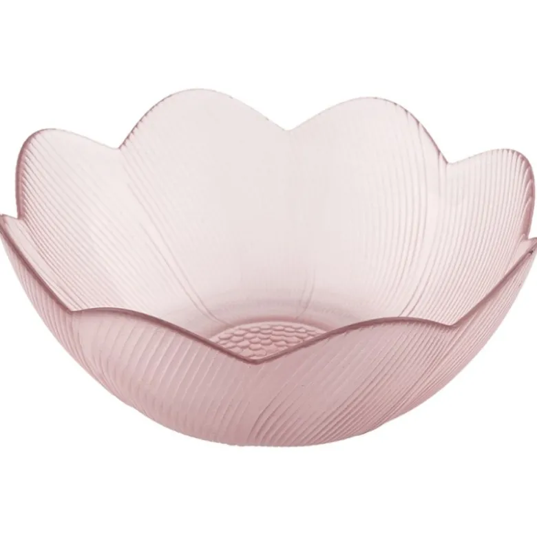 Salaterka 20 cm do sałatek różowa w kształcie kwiatu Mariella Florina