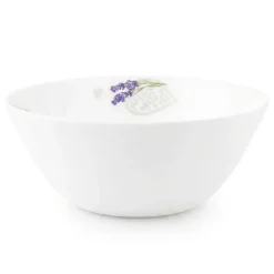 Salaterka 16 cm Esmene Lavander biała z motywem lawendy