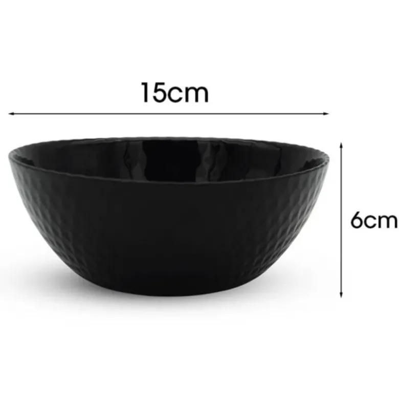 Salaterka czarna na sałatkę głęboki 16cm miska na zupę opal Diamond Tragar