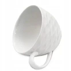 Serwis kawowy dla 2 osób Bella Fiore porcelana zestaw filiżanek ze spodkami 2+2 biały Alis Tragar 42395