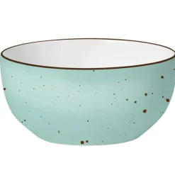 Serwis obiadowy 36 elementów porcelanowy MG Home Gemma Green zestaw talerzy dla 12 osób miętowe nakrapiane