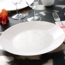 Serwis obiadowy MG Home Abria 36 elementów zestaw talerzy dla 12 osób biały