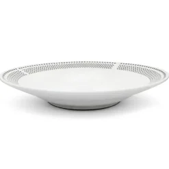 Serwis obiadowy porcelana 24 elementy Bella Fiore białe talerze miski dla 6 osób wzór kropki