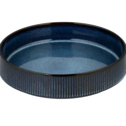 Serwis obiadowy porcelanowy Florina Evia Blue 18 elementów zestaw talerzy dla 6 osób modern