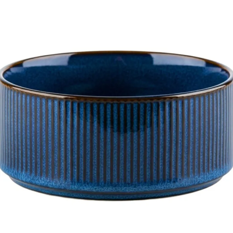 Serwis obiadowy porcelanowy Florina Evia Blue 24 elementy zestaw talerzy dla 6 osób modern