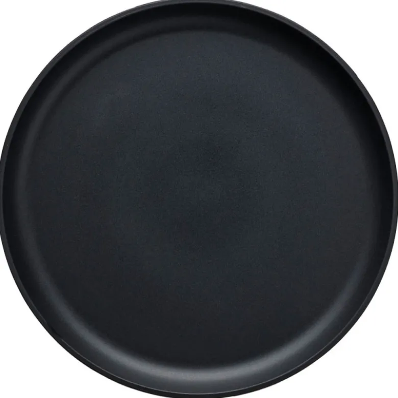 Serwis obiadowy porcelanowy MG Home Artena 22 elementy zestaw talerzy misek dla 6 osób czarny