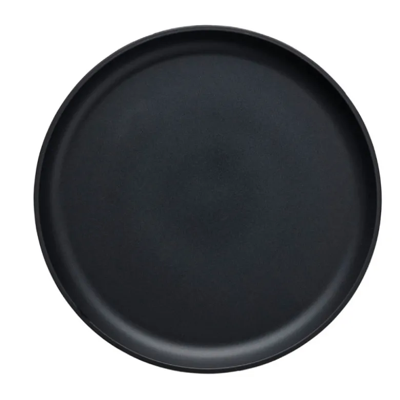 Serwis obiadowy porcelanowy MG Home Artena 22 elementy zestaw talerzy misek dla 6 osób czarny