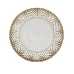 Serwis obiadowy porcelanowy Florina Lehti 18 elementów zestaw talerzy dla 6 osób liście