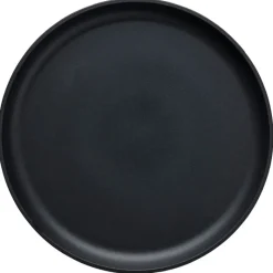 Serwis obiadowy porcelanowy MG Home Artena 24 elementy zestaw talerzy kubków dla 6 osób czarny