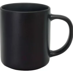 Serwis obiadowy porcelanowy MG Home Artena 24 elementy zestaw talerzy kubków dla 6 osób czarny