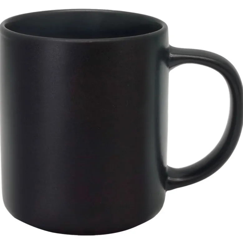 Serwis obiadowy porcelanowy MG Home Artena 28 elementy zestaw talerzy kubków misek dla 6 osób czarny