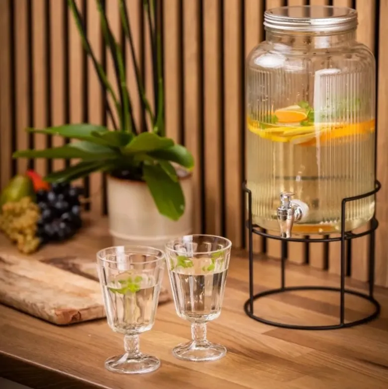 Słój szklany z kranikiem 4 L ze stojakiem do lemoniady napojów wody Altom Design