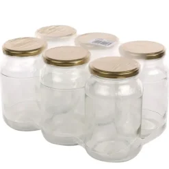 Słoiki szklane 900 ml na miód konfitury i kiszone ogórki z zakrętką typu twist komplet 6 szt Altom Design