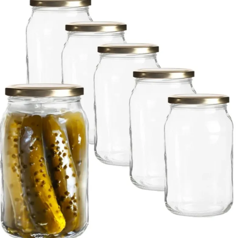 Słoiki szklane 900 ml na miód konfitury i kiszone ogórki z zakrętką typu twist komplet 6 szt Altom Design