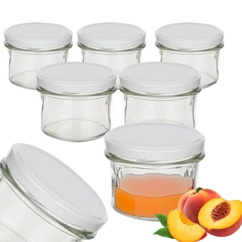 Słoiki szklane 235 ml na przetwory miód konfitury i dżemy typu twist z zakrętką komplet 6 szt Altom Design