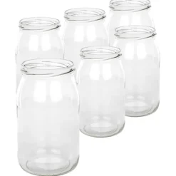 Słoiki szklane 900 ml na przetwory i kiszone ogórki zestaw 6 szt Altom Design