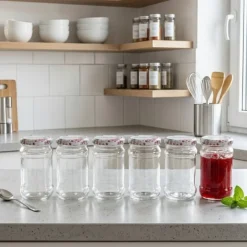 Słoiki szklane 315 ml na przetwory Spiżarnia Pani Domu z zakrętką w zestawie 6 szt Altom Design
