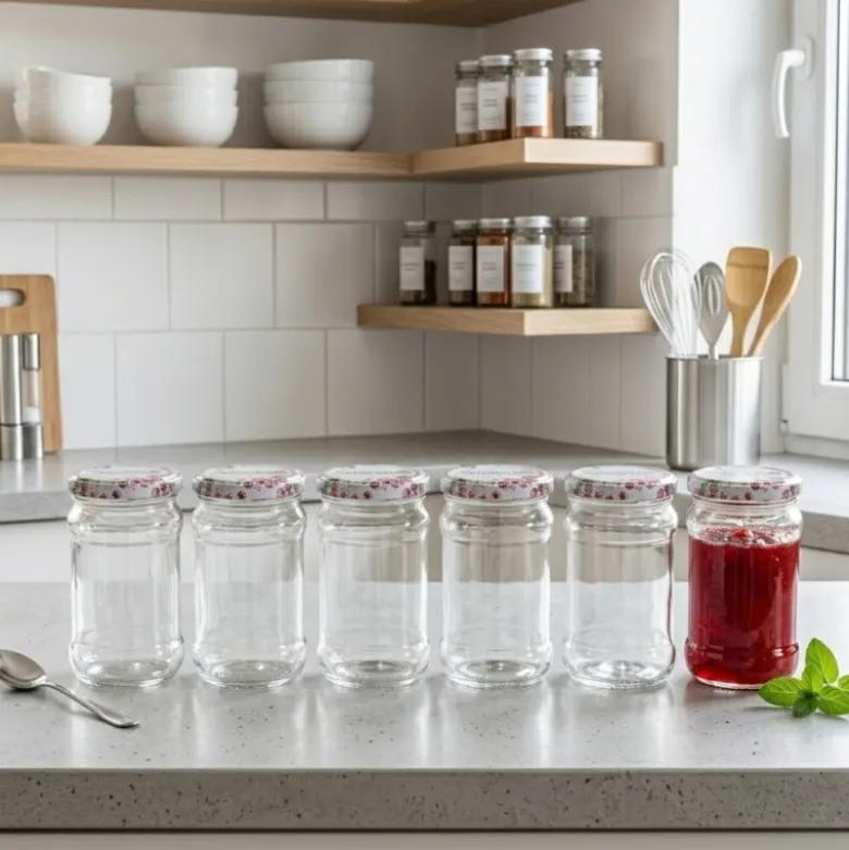 Słoiki szklane 315 ml na przetwory Spiżarnia Pani Domu z zakrętką w zestawie 6 szt Altom Design