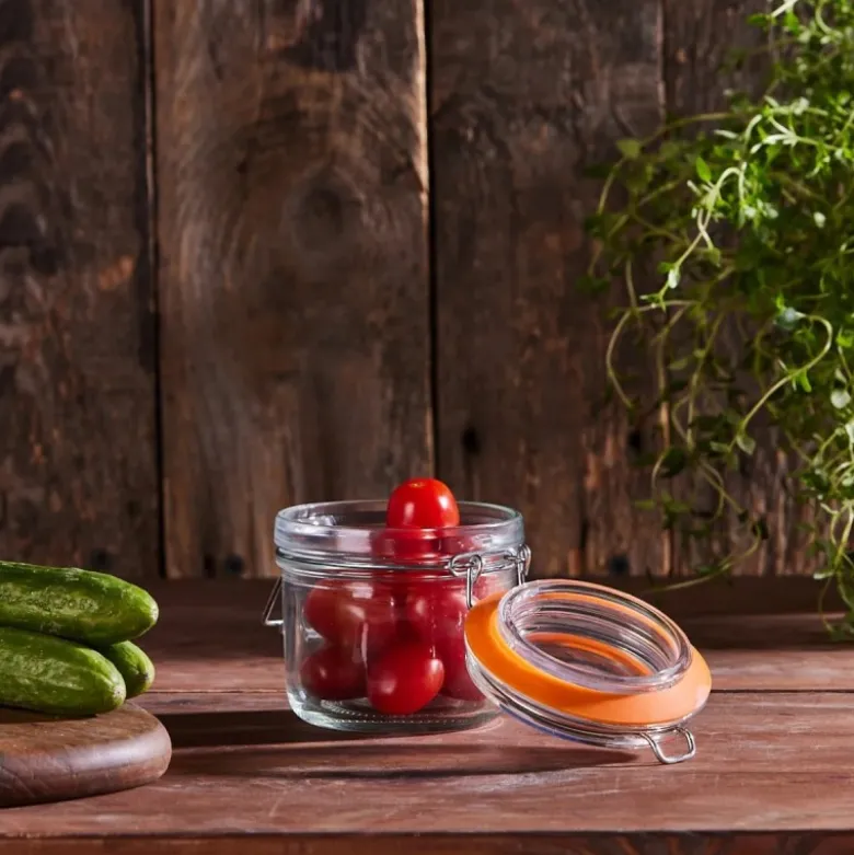 Słoiki szklane na przetwory 200 ml hermetyczne z klipsem zestaw 6 szt Altom Design