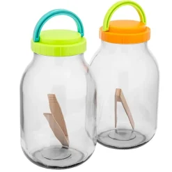 Słoik szklany na przetwory 3 litry z plastikową zakrętką i szczypcami Altom Design