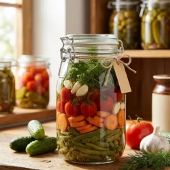 Słoik szklany na przetwory 1100 ml hermetyczny z klipsem Altom Design