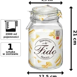 Słoik szklany z pokrywką Bormioli Rocco Fido 2 litry