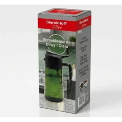 Spryskiwacz szklany dozownik do oliwy oleju GierekHoff Olive zielony atomizer spray 450 ml szklana butelka