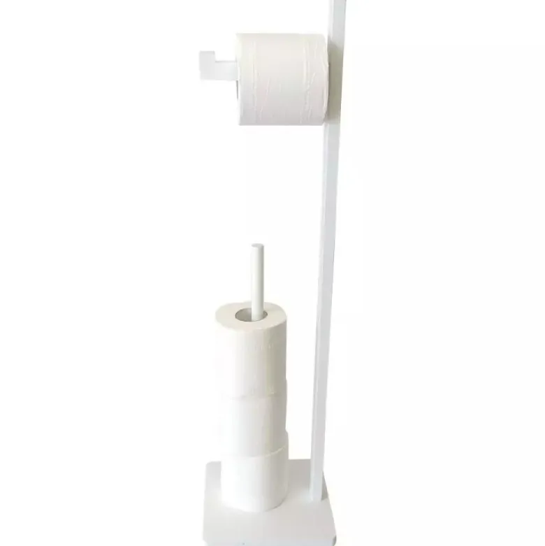 Stojak na papier toaletowy KINGHoff KH 1750 drewniany biały