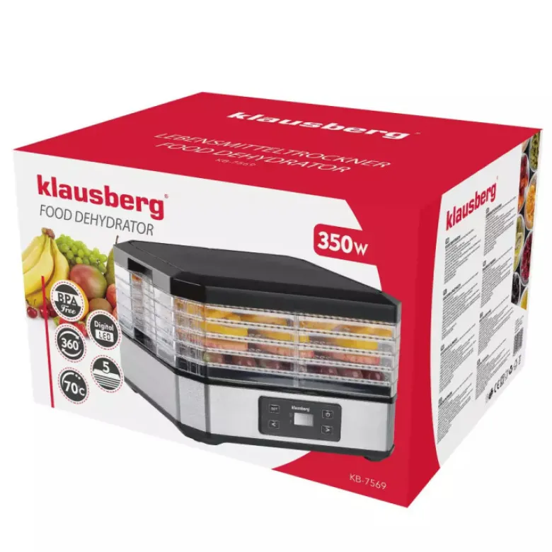 Suszarka do owoców grzybów żywności Klausberg KB 7569 LED