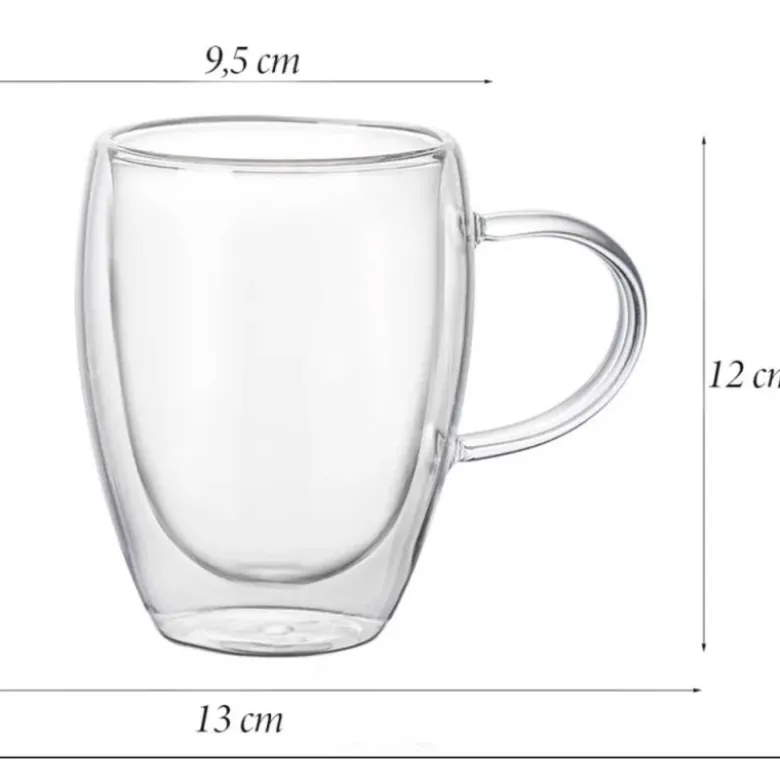 Szklanka termiczna 350 ml z podwójnymi ściankami do kawy herbaty Tragar TR-36-2