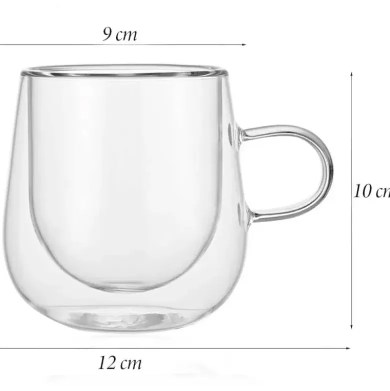 Szklanka termiczna 250 ml z podwójnymi ściankami do kawy herbaty Tragar TR-41-1