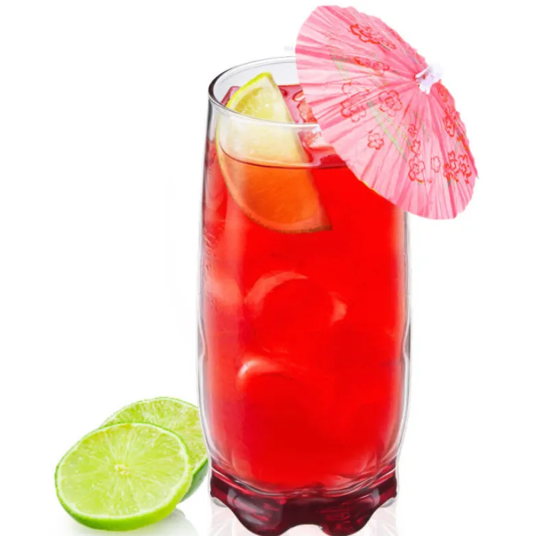 Szklanki do drinków wysokie Glasmark kolorowe dno 350 ml zestaw 6 szklanek