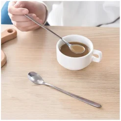 Szklanki do kawy latte Florina Boston 275 ml wysokie zestaw z długimi łyżeczkami 6 sztuk