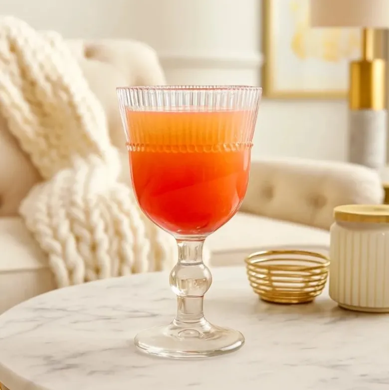 Szklanki do napojów kielichy do wody wody soku na stopce Altom Design Vivienne 320 ml zestaw 6 szt