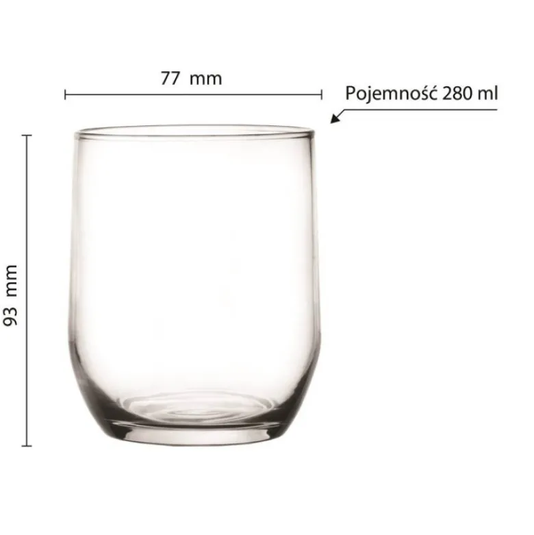 Szklanki do napojów soków Glasmark zestaw 6 szklanek 280 ml