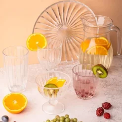 Szklanki do napojów wody soku na stopce 310 ml Altom Design Venus zestaw 6 szt