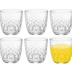 Szklanki do soków napojów Bormioli Glit 300 ml zestaw 6 szklanek