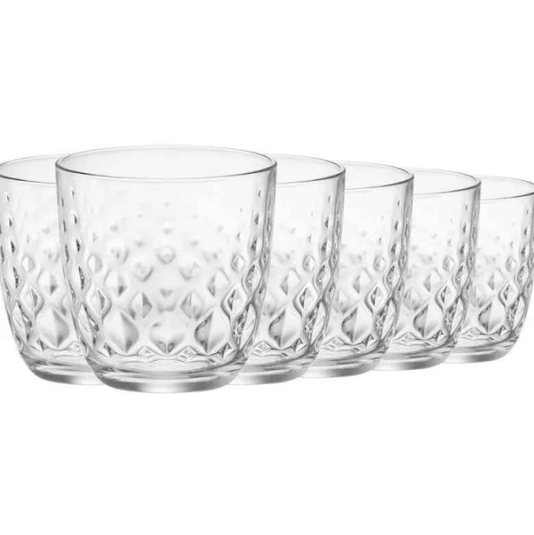 Szklanki do soków napojów Bormioli Glit 300 ml zestaw 6 szklanek