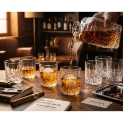 Szklanki do whisky 280 ml drinków GierekHoff Royal Diamond zestaw 6 szklanek grube szkło